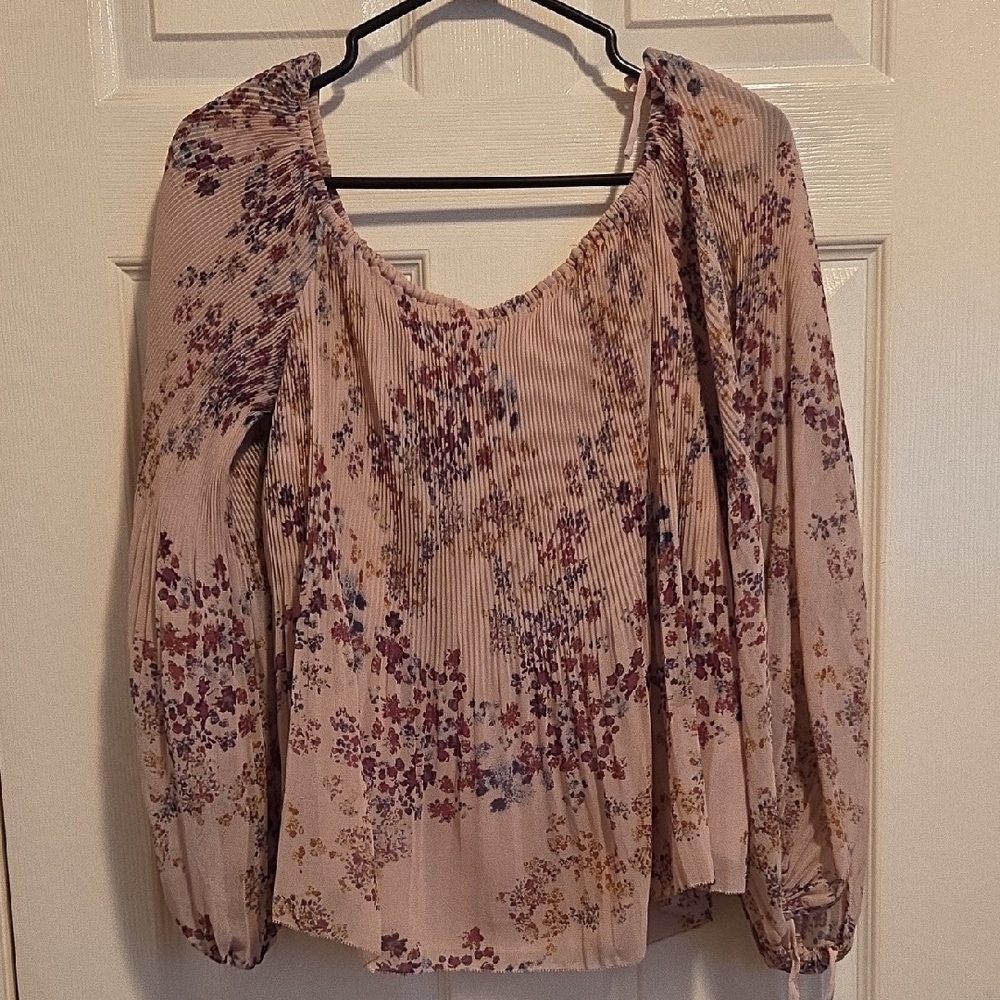 Wilfred Floral Blouse in Blush Pink and Purple